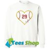 Custom Softball heart shopie Sweatshirt