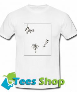 Flower Line Art T-Shirt