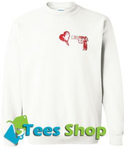 Heart gun sweatshirt