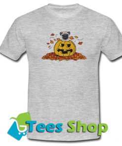 Pumpkin with baby pug funny T-Shirt