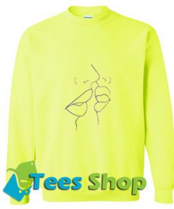 kiss line art sweatshirt - Tees Shop