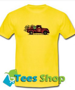 red truck in yellow Tshirt