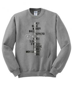 Greys Anatomy Name Sweatshirt