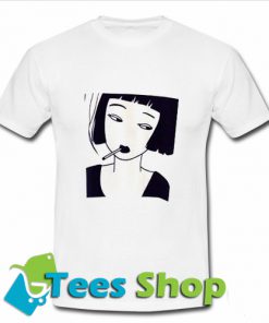 Smoking Girl T Shirt