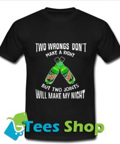 Two wbrongs don't make a right Mountain T-Shirt