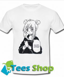 Anime Girl Texting T Shirt_SM1