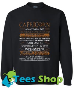 Carpricorn amazing in bed their love Sweatshirt