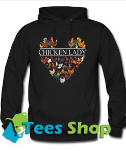 Crazy chicken lady aholic heart Hoodie_SM1