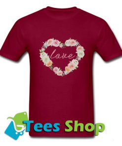 Floral Heart T Shirt