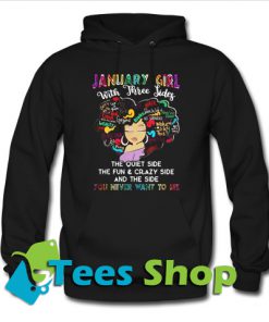 January girl with three sides Hoodie_SM1