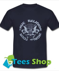 True Religion Crew Neck World Tour T Shirt_SM1