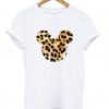 Mickey Mouse Head Leopard T shirt