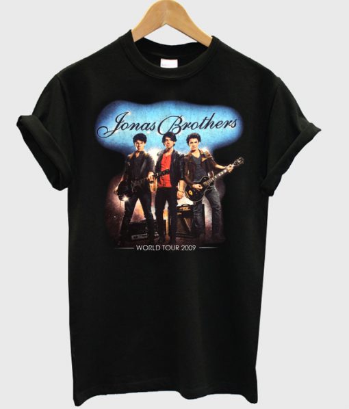 Black Jonas Brothers World Tour T-Shirt