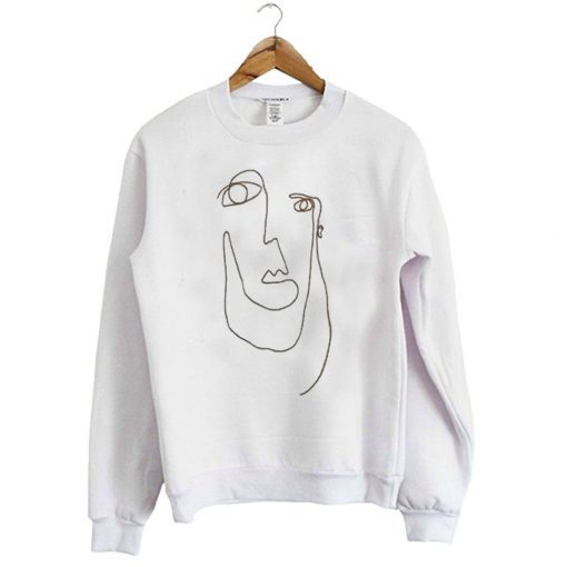 Line Art Turtleneck Sweatshirt