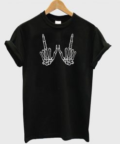 Skeleton Two Hands T Shirt Ez025