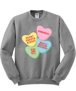 Xanarchy candy Heart Pink Sweatshirt