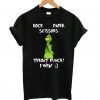 Grinch Rock Paper Scissors Throat Punch I Win T shirt