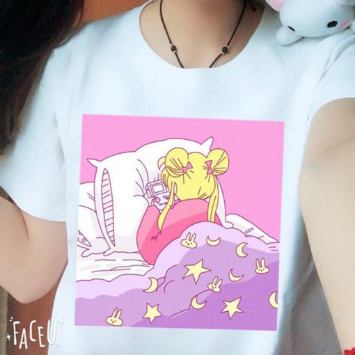 Japanese Sailor Moon Girl Print Kawaii T-shirt