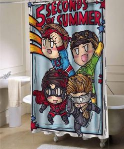 5 Second Of Summer shower-curtain AT