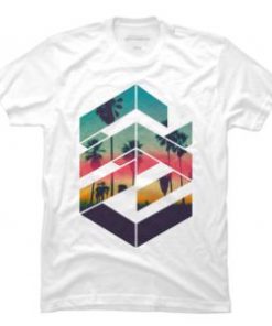Geometric Sunset Beach T-Shirt AT