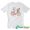 Philadelphia Eagles Snoopy Riding A Bicycle T-Shirt STW
