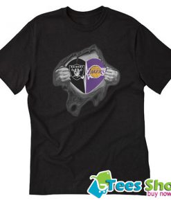 Raiders Lakers It’s In My Heart Inside Me T-Shirt STW