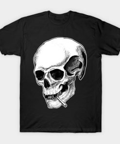 Smoking Skull T Shirt (TM)