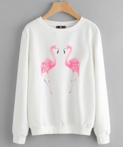 Flamingo Print Sweatshirt