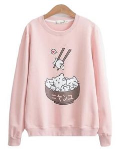 Rice Bowl Kitten Sweatshirt