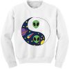 Yin yang alien sweatshirt
