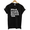 Mike & Lucas & Dustin & Eleven & Stranger things main character names T shirt SN