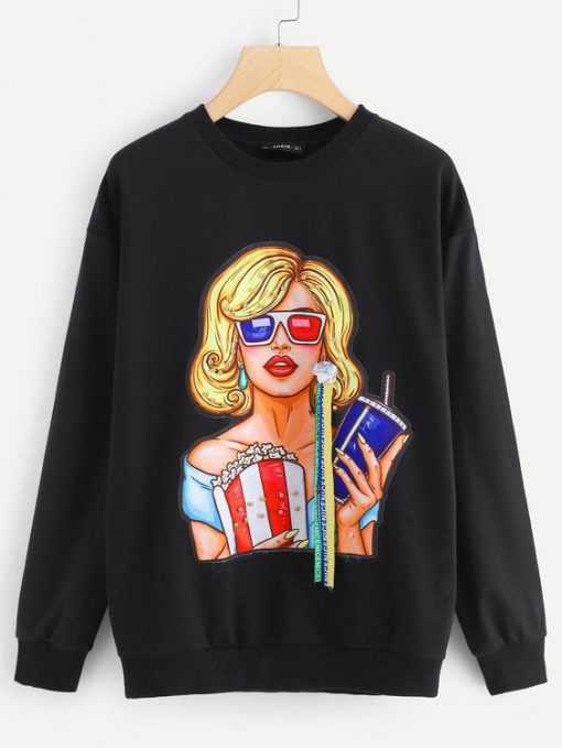 Print Figure Sweatshirt