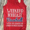 Weekend Forecast Baseball Tank Top