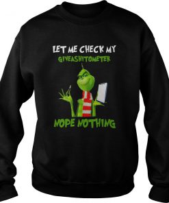Christmas Grinch Let Me Check My Giveashitometer Sweatshirt SN