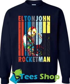 Vintage Graphic Elton John Rocketman Piano Sweatshirt SN