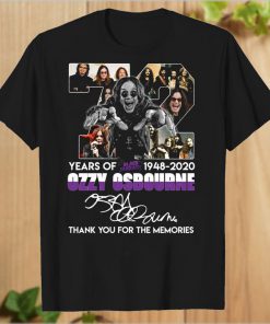 72 years of Black Sabbath 1948 2020 Ozzy Osbourne thank you T-Shirt PU27