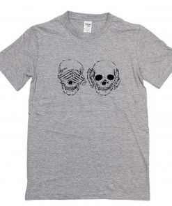 Skull See No Evil Hear No Evil T-Shirt PU27