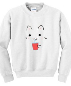 cute kawaii cat sweatshirt