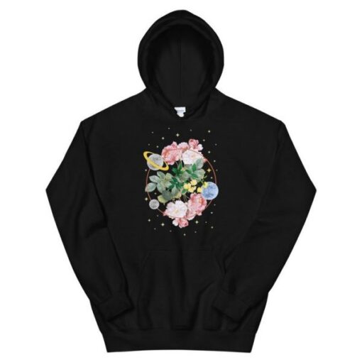 Aesthetic Space Floral Unisex Hoodie