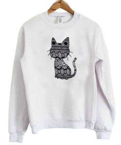 Aztec Patterned Cat Sweatshirt 510x598