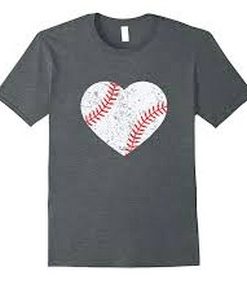 Baseball Heart Graphic T Shirt