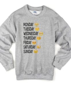Emoji days of the weeks Sweatshirt