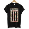 Paramore Logo Bars Floral T Shirt