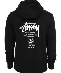 Stussy new york los angels back hoodie