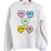 You Can’t Sit With Us Hearts Sweatshirt