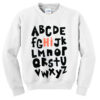 alphabet sweatshirt