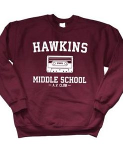 Hawkins Middle School AV Club Sweatshirt XX
