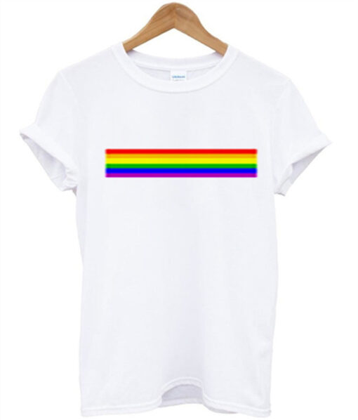 rainbow line t-shirt