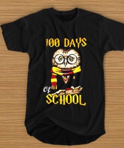 100 DAYS OWL OF SCHOOL GRYFFINDOR MAGIC WIZARD T-SHIRT qn