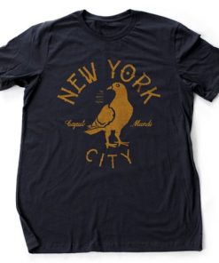 New York City (pigeon) Retro t shirt qn